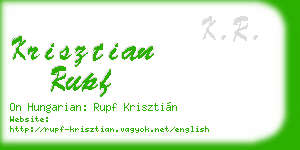 krisztian rupf business card